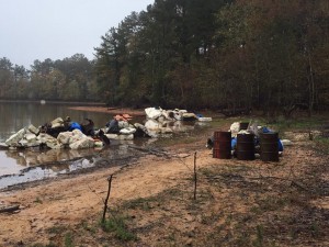 Sadly, it wasn't difficult to find a picture of trash on Lake Lanier. From Lake Lanier Association Facebook page. 