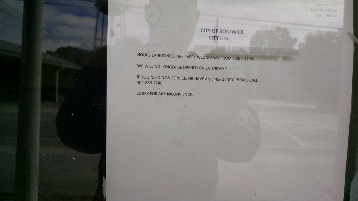 bostwick city hall business hours 